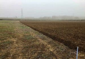 Area for Miscanthus, ploughed and left fallow over winter