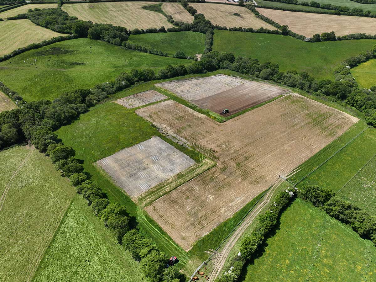 Drone photo of the North Wyke Hub Site in Devon