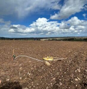Marking out plots for planting