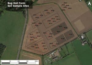 Example of field map with pre-determined soil sampling locations at Boghall Farm Demonstrator Hub
