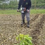 Using Auger to plant sida at BGI Demonstrator Hub