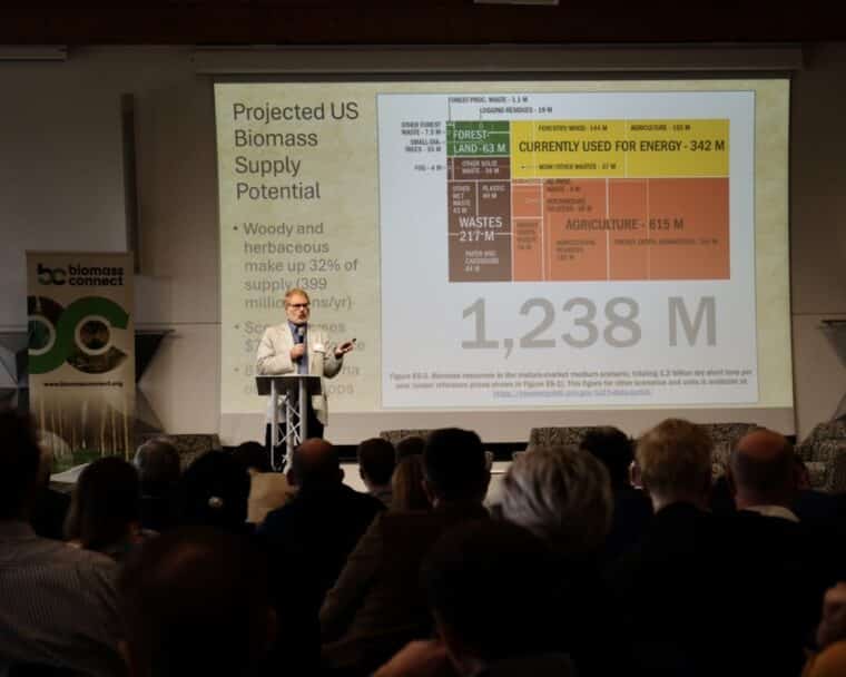Tim Volk speaking at the Biomass Connect Showcase