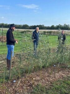 W. Macalpine, Lindegaard and J. Rickerby lead the discussions at the Farm Walk.